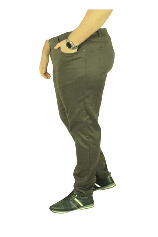 Big Size Classic 5 Pocket Pants Montana 11917 Haki