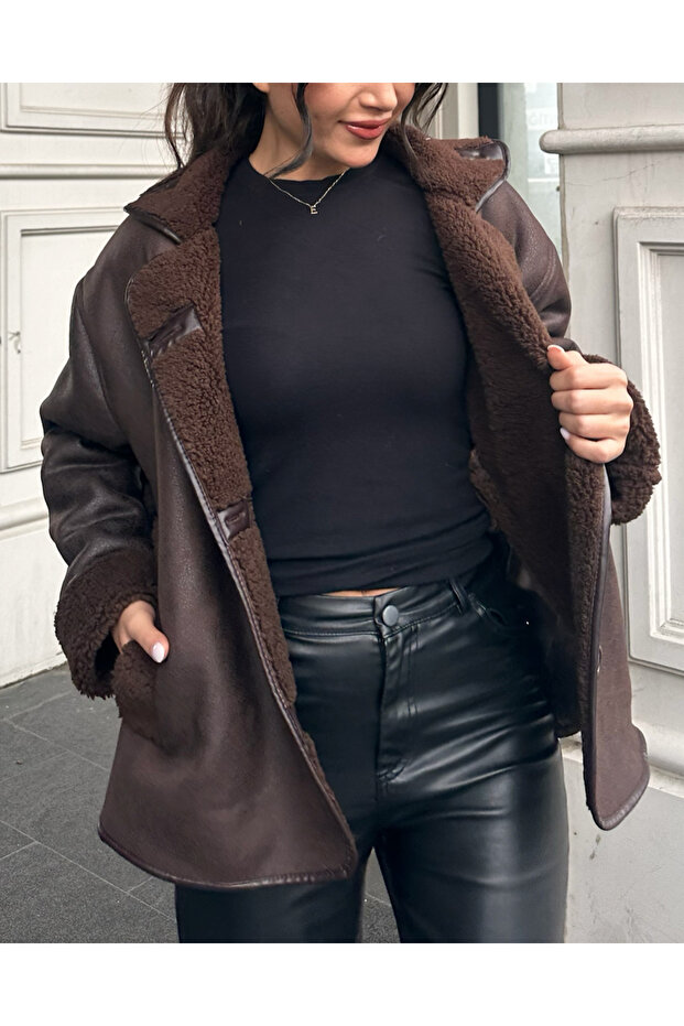 Teddy Deri Ceket - 4
