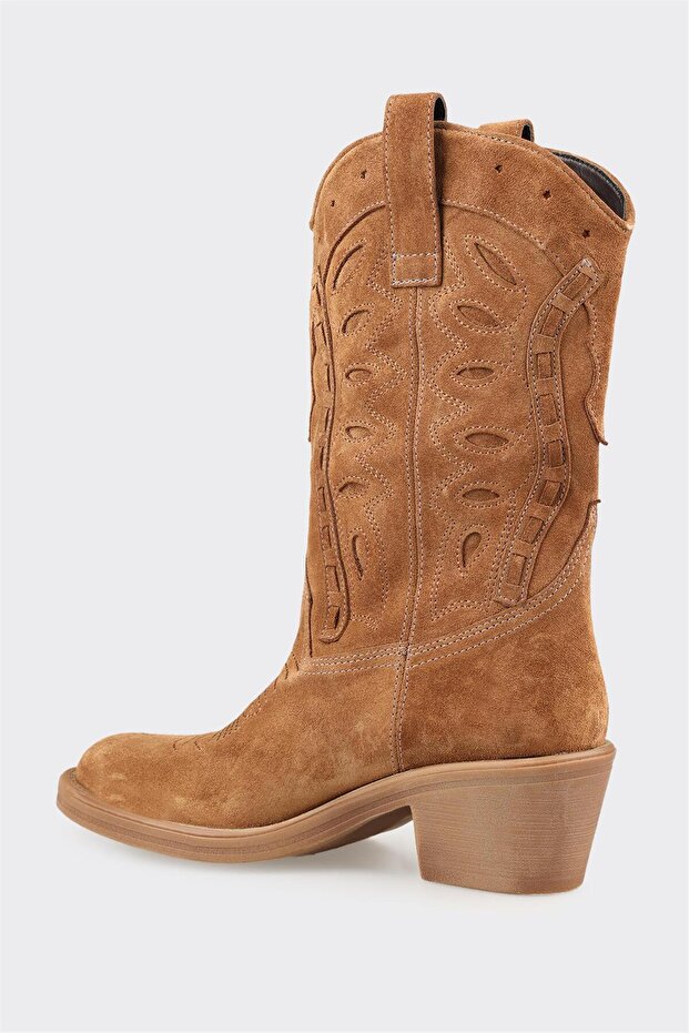 Taba Deri Kadın Western Bot - 3