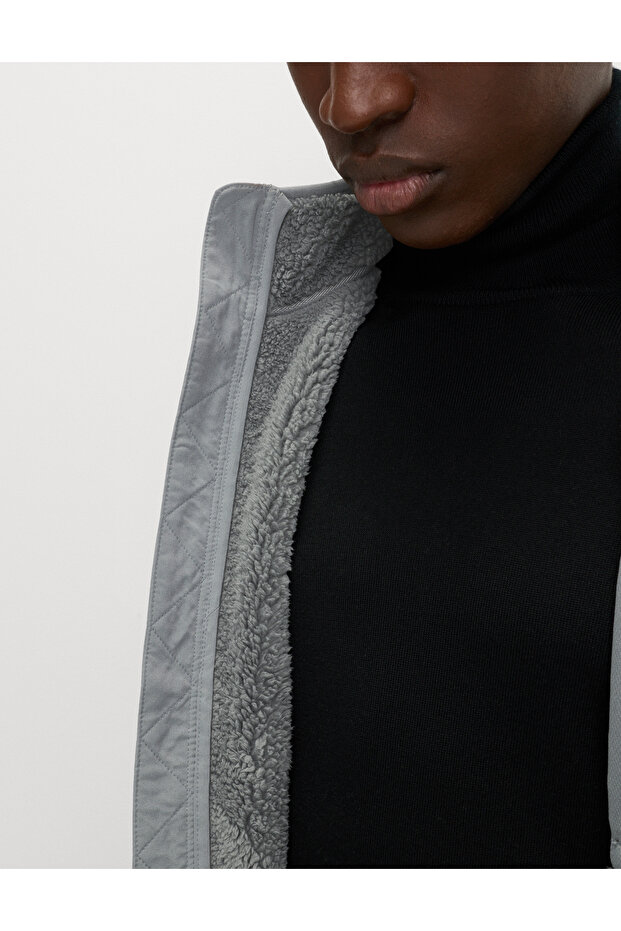 Fermuarlı Astarlı Yelek - 3