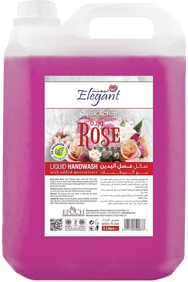 Elegant Hand Wash Liquid Refill - 5 Liter - Rose – Effective Germ Protection