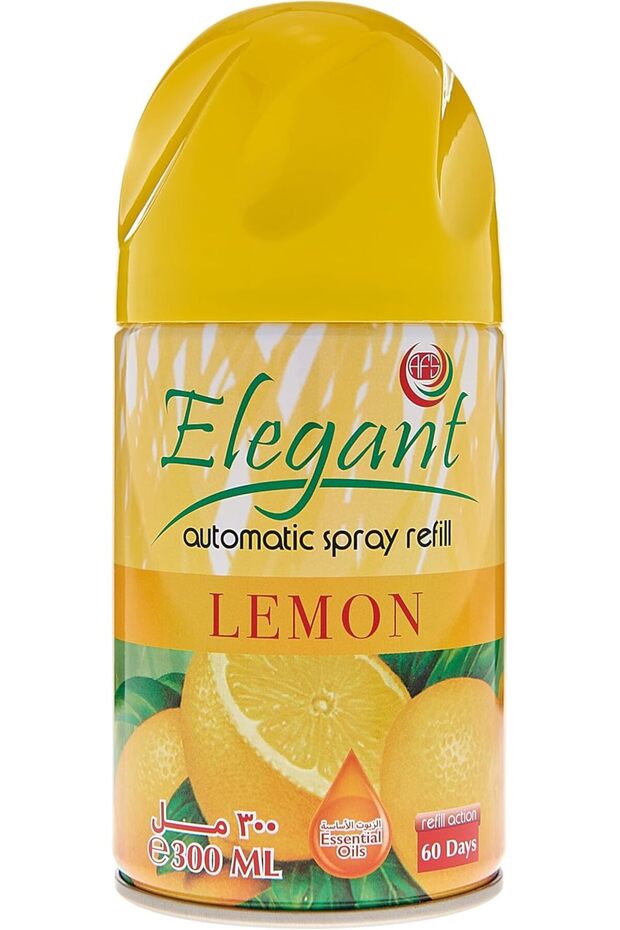 Elegant Automatic Spray Refill – Lemon – 300ML – Air Freshener Refill for Home And Bathroom