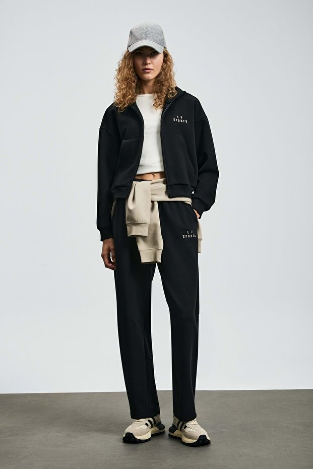 122050009 Ada Örme Kadın Eşofman Altı SİYAH - 1