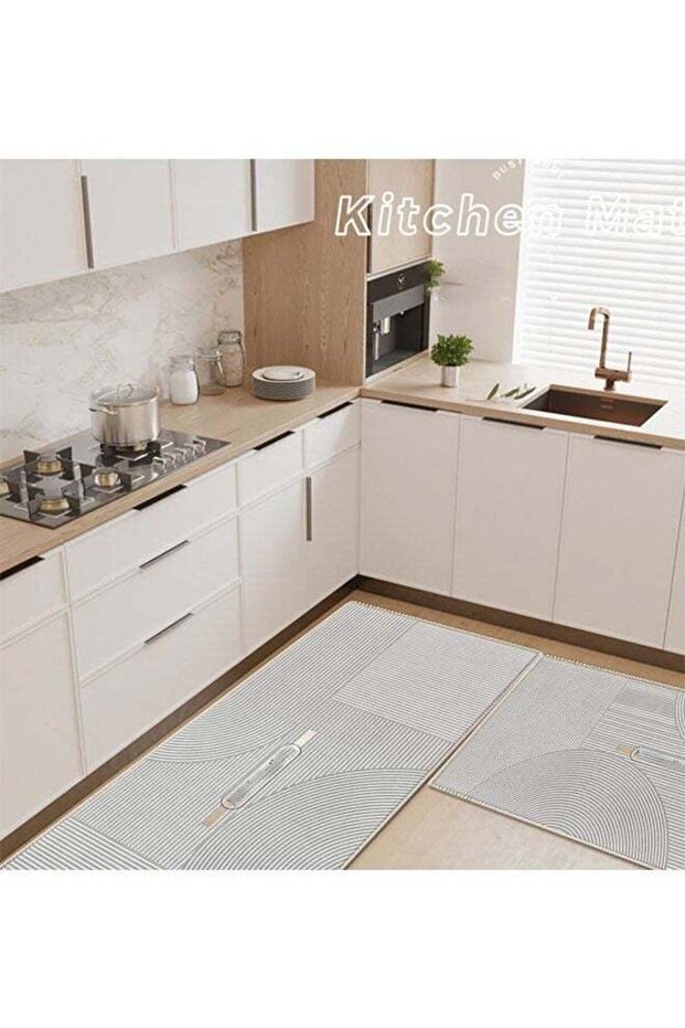 Kitchen Floor Mat - Cushion, Waterproof, Oil Resistant, Anti-Fatigue PU Standing Mat 45x150 cm