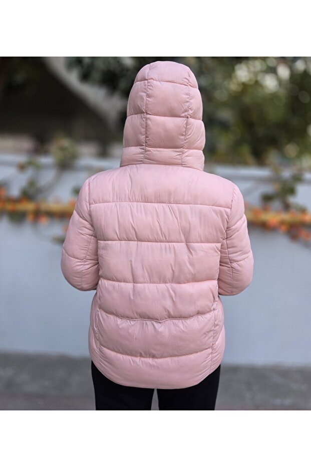 Kapüşonlu Şişme Mont - 4