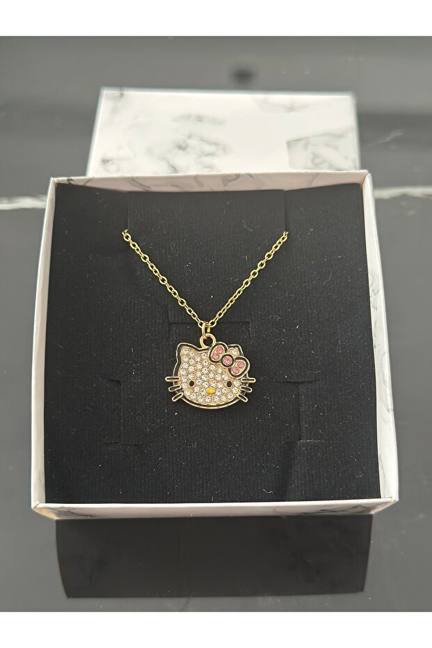 Hello Kitty Çelik Kolye - 1