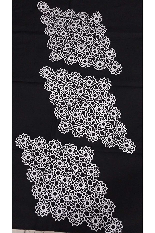 40 X 25 / Knitted with Thread Yarn / 3 Pieces / Coffee Table Cover / New Product / Thread Yarn /