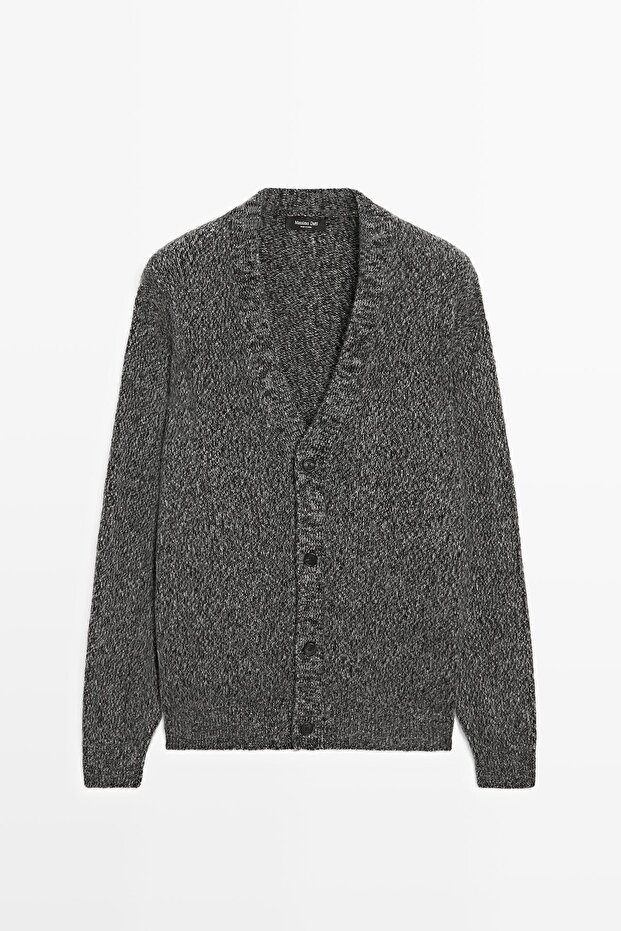 Yün karışımlı triko hırka - 5