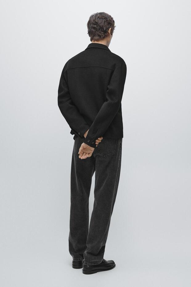 Kısa yün karışımlı ince ceket - 3