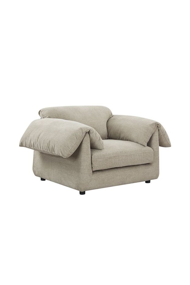 Khiara 1 Seater Fabric Sofa - Grey, Engineered Wood, 133x97x80cm, 2 Years Warranty, Stylish Comfort