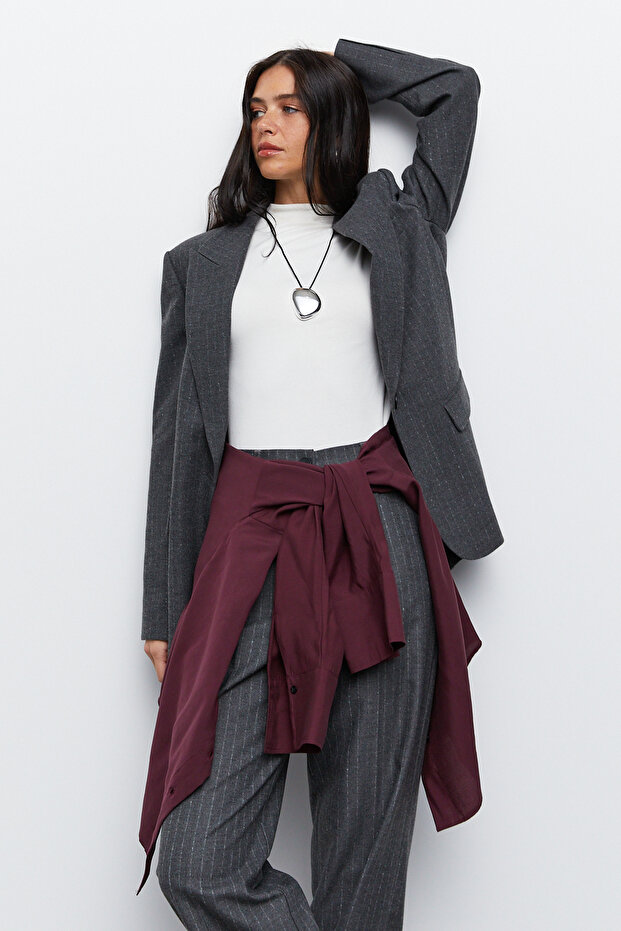 Oversize Mono Ceket - 6