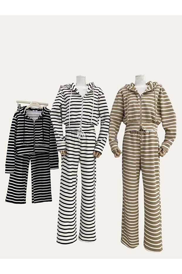 A multi-colored striped suit - 2