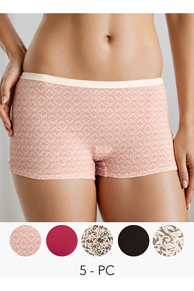 Set of 5 - Panty Boyleg Elasticated Waist