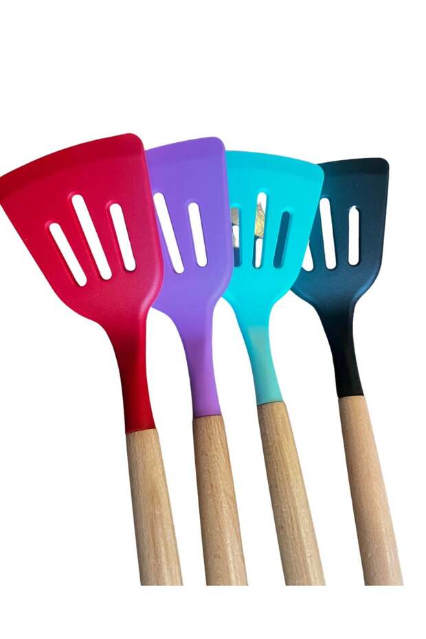 Bambu Saplı Silikon 11 Parça Mutfak Seti - 8