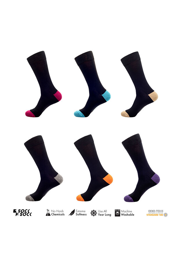 6'Lı Bambu Çorap - 3