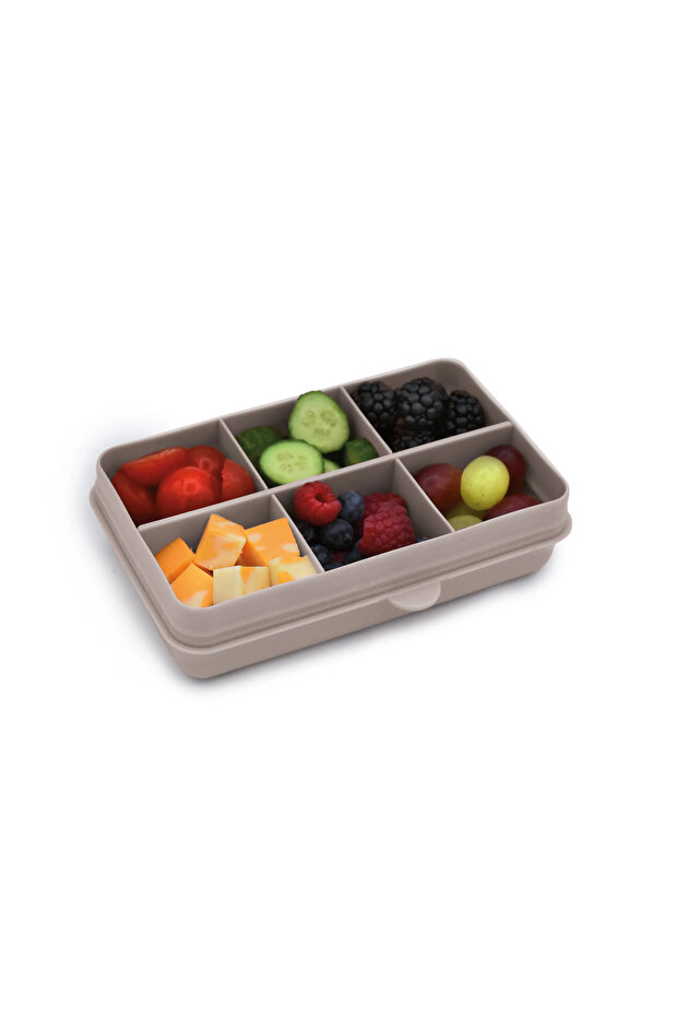 Snack Box 6 Compartments, Grey - 1