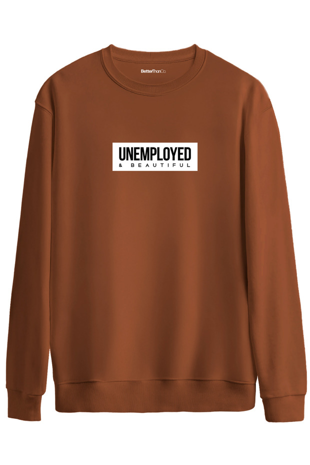 Unemployed Printed Crew Neck Oversized Sweatshirt