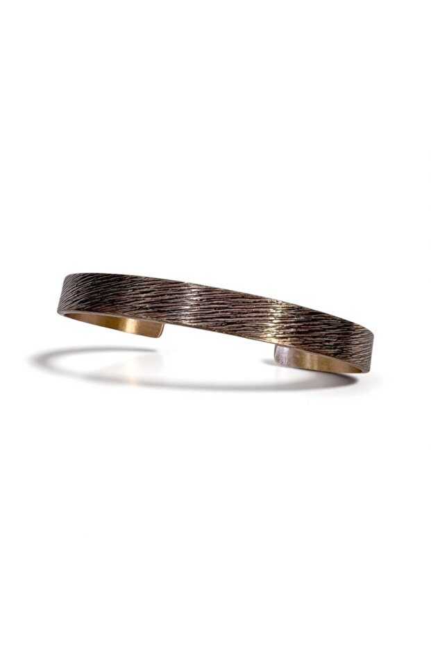 Line Patterned Copper Bracelet - 5