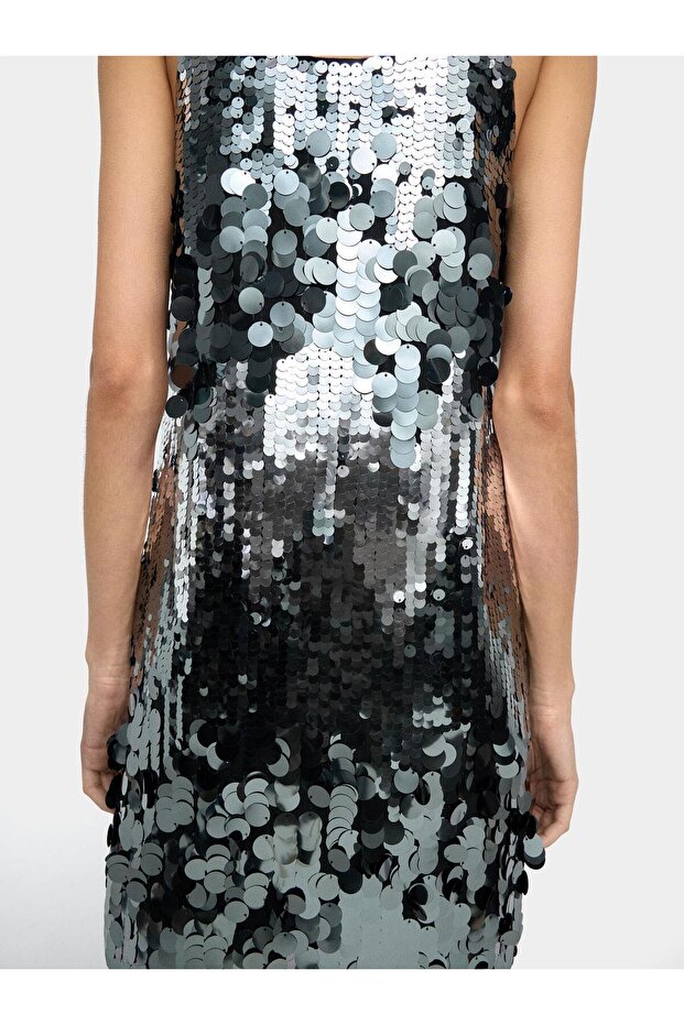 Kısa Payetli Elbise - 4