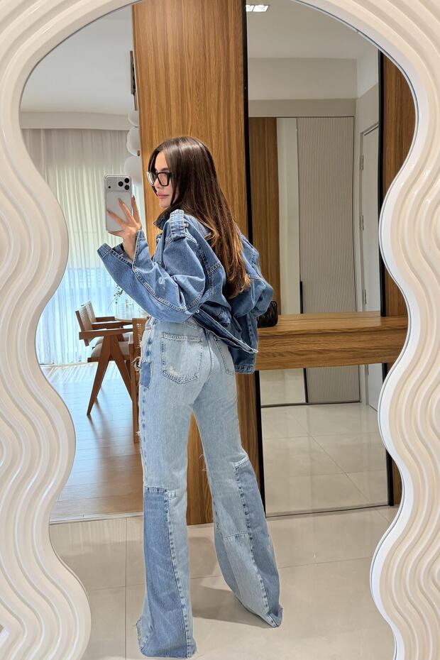 Morian Mavi Patchwork Model Jean - 3