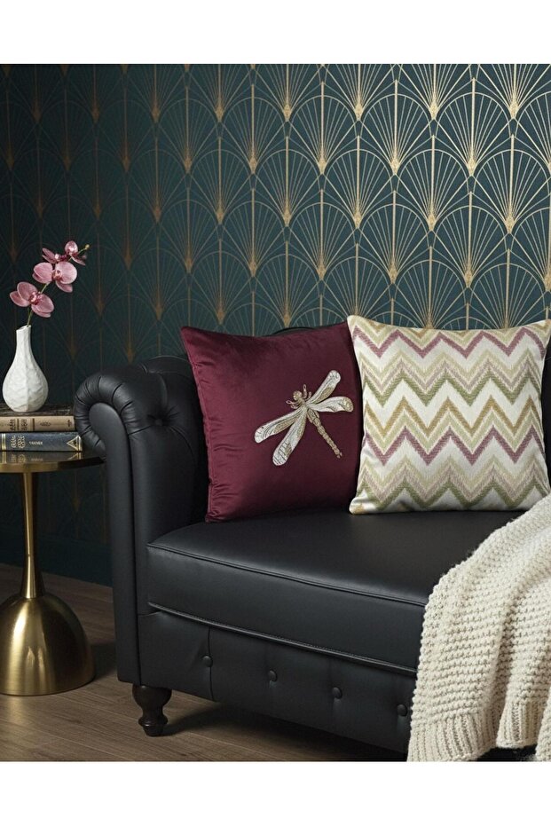 Zenith Zigzag Patterned Throw Pillow Cover - 5