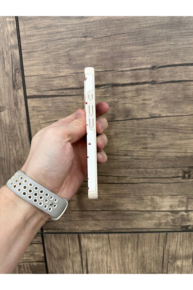 غطاء كاميرا متوافق مع آيفون 17 بنمط الكرز مع بروز للكاميرا - 3