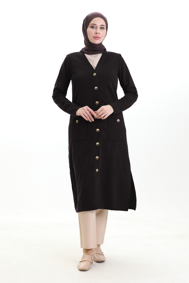 Buttoned Cardigan - 1