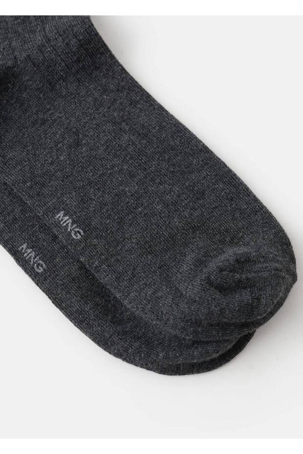 İşlemeli pamuklu çorap - 3