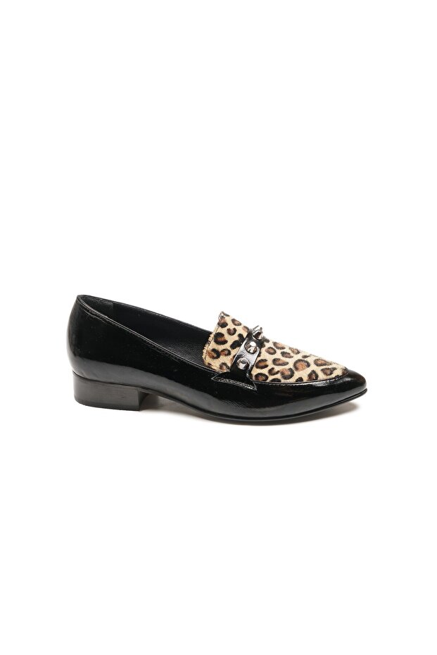 251032 Leopard Leather Genuine Ballet Flats