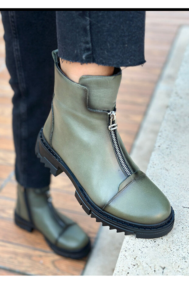 %100 DERİ KAR BOTU - 1