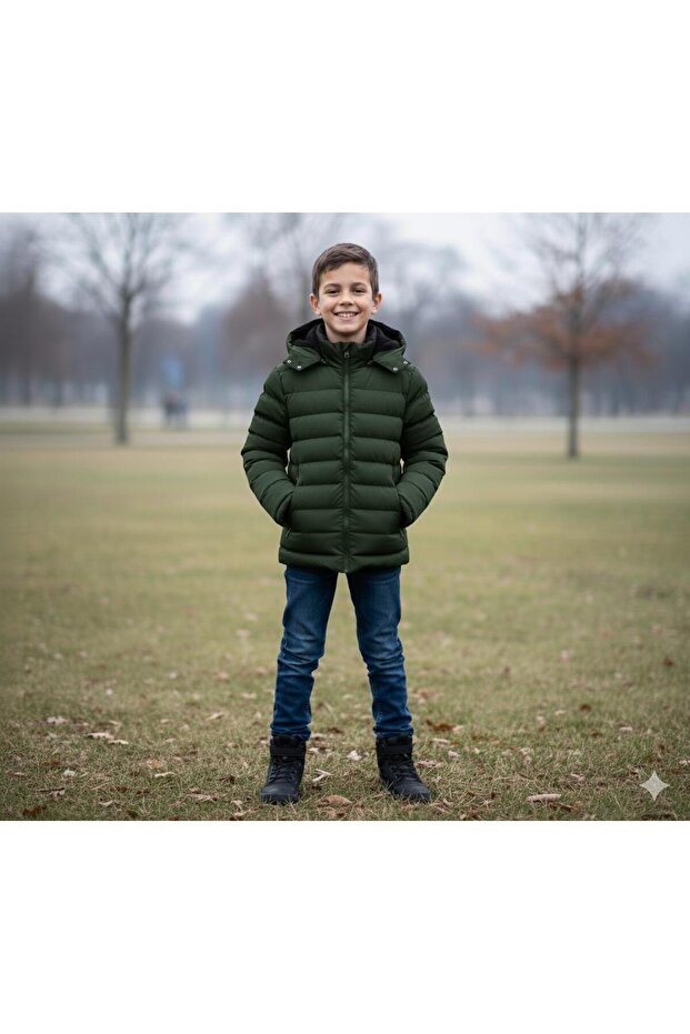 Plush Nova Waterproof Fabric Slim Fit Winter Boy's Coat for Ages 5-16