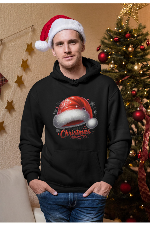 New Year Printed Men's Sweatshirt, Christmas Themed