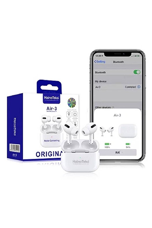 Haino Teko Air-3 Wireless In-Ear Bluetooth Earphones - White