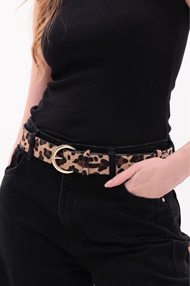 Basic Buckle Leopard Belt Trouser Belt Shirt Belt Coat Belt Dress Belt