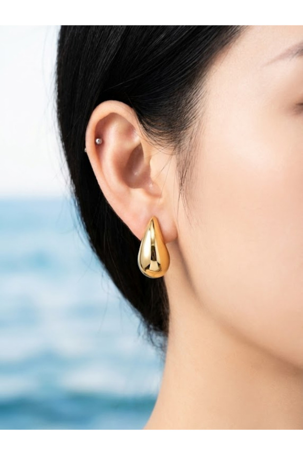 Stylish Steel Women's Earrings in Drop Shape