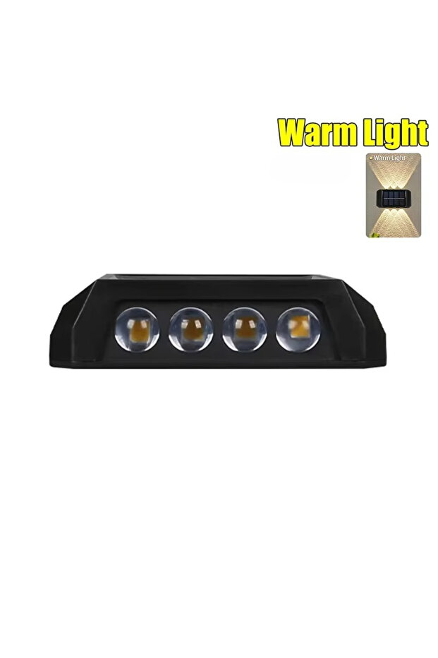 Warm light 8 wick Solar Wall Light IP65 Waterproof LED Safety Light Up Down Lighting Easy Install Ou