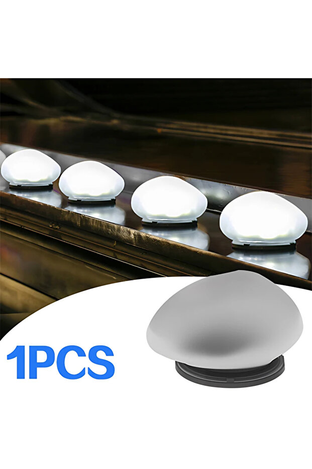 White Lamp Solar Garden Lights Outdoor, Waterproof Solar Powered Stone Light,Outdoor Landscaping lig