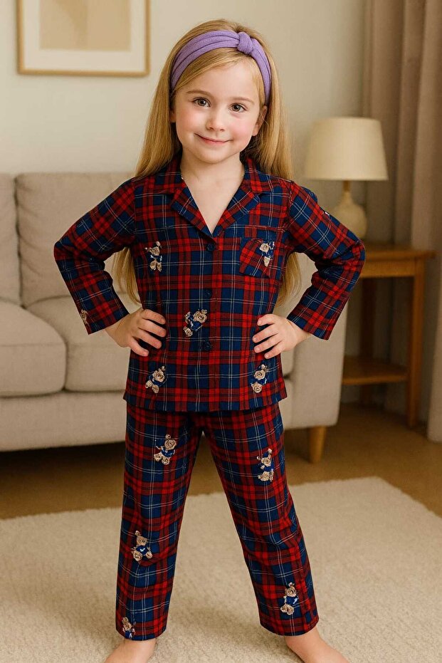 Patterned children's top-pajama set