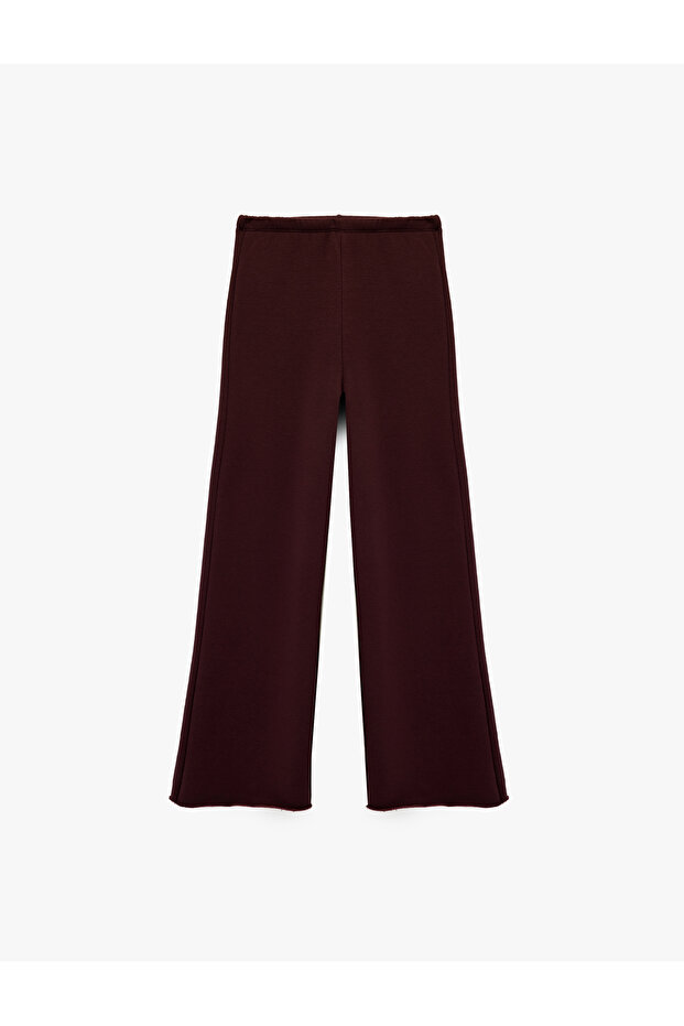 High Waist Spanish Leg Long Sweatpants with Elastic Waist