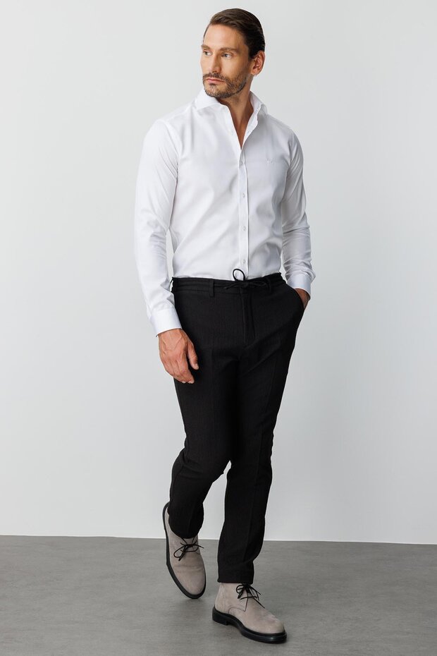 ERKEK SİYAH DYNAMIC FIT STD PANTOLON - 1