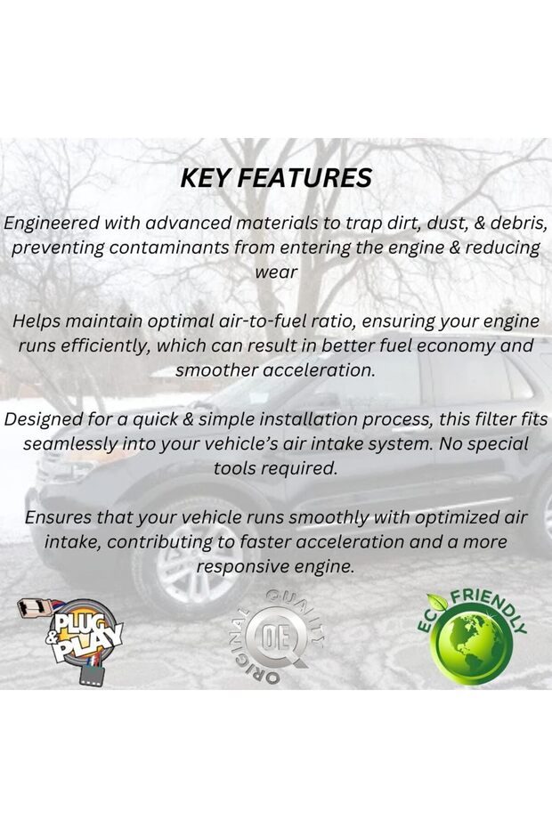 فلتر هواء المحرك مناسب لسيارة فورد إكسبلورر 2002-2011 - 3