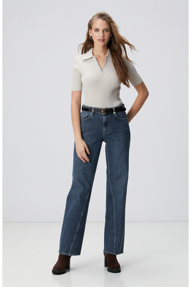 N-Tech Taş Polo Yaka Triko Kazak - 2