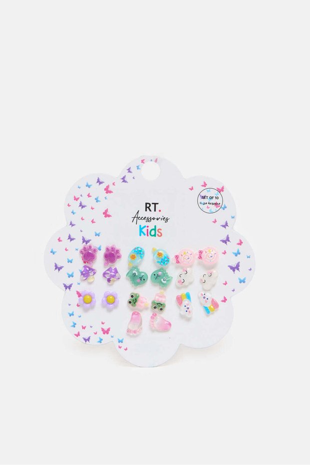 Girls Assorted Studs Set (10 Pairs)