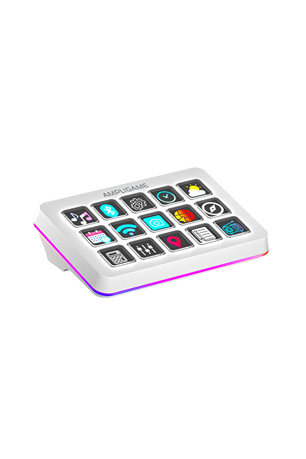 Ampligame D6 Stream Deck Control Pad Beyaz - 2