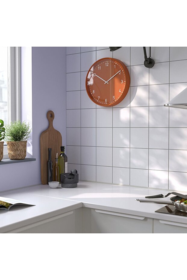 duvar saati, turuncu, 38 cm - 2