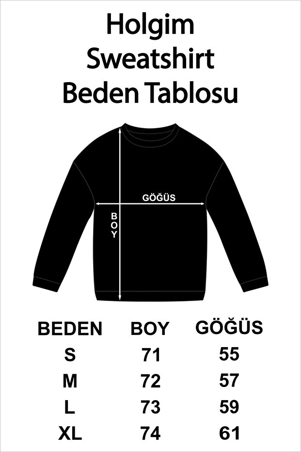 Unisex Oversize Basic Baskısız Sweatshirt - 3