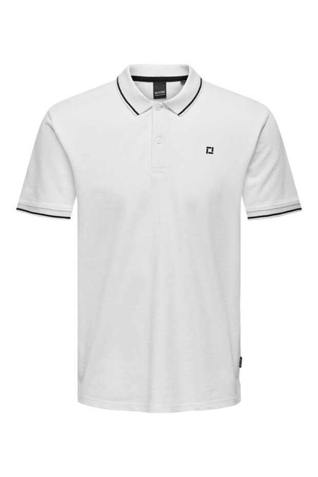 Onsfletcher Life Slim Ss Polo Noos Men's White Polo - 22024827