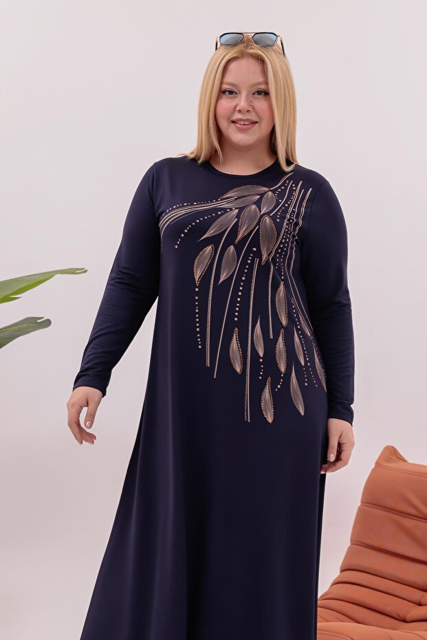 فستان كبير الحجم من Leaf مطبوع - 7