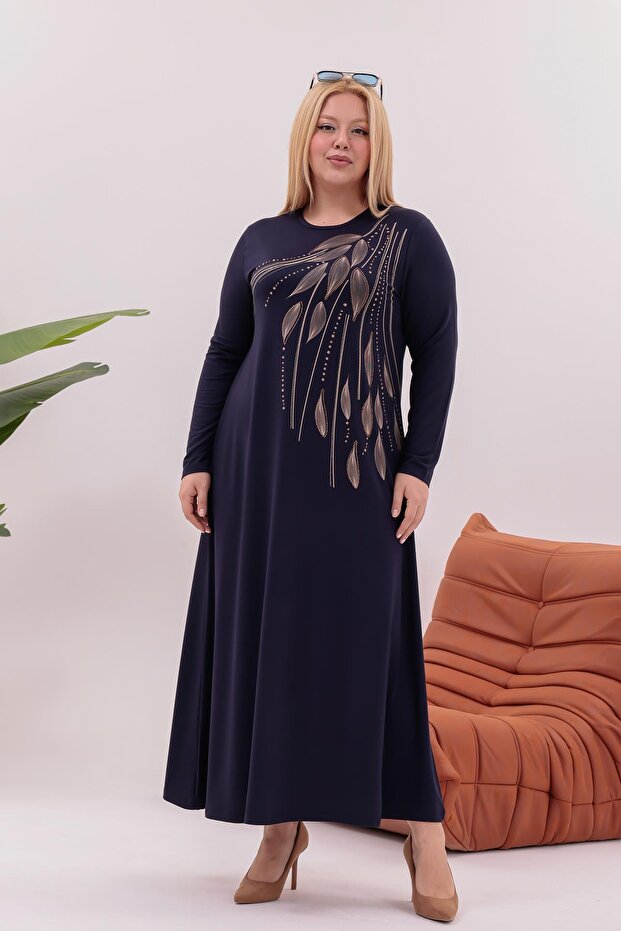 فستان كبير الحجم من Leaf مطبوع - 8