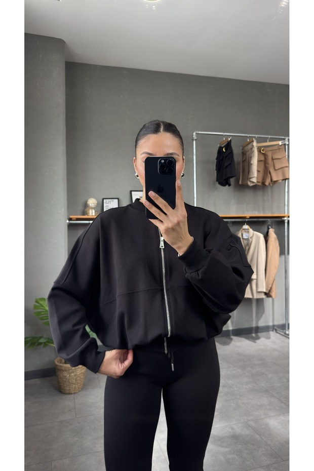 Flared Pants Bomber Jacket Set - 3